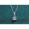 Necklace Women's 1 Carat Maussanite Six Claw Pendant Necklace