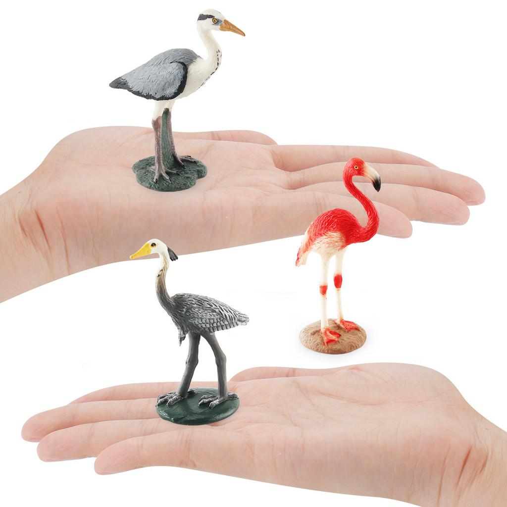 Realistische PVC-Tischfiguren von Flamingos, Reihern und Kranichen – dekorative, verspielte Figuren