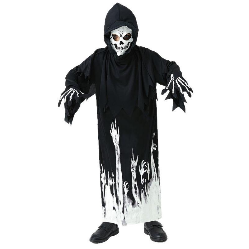 Halloween party cosplay costumes, children's ghost costumes that glow in the dark
