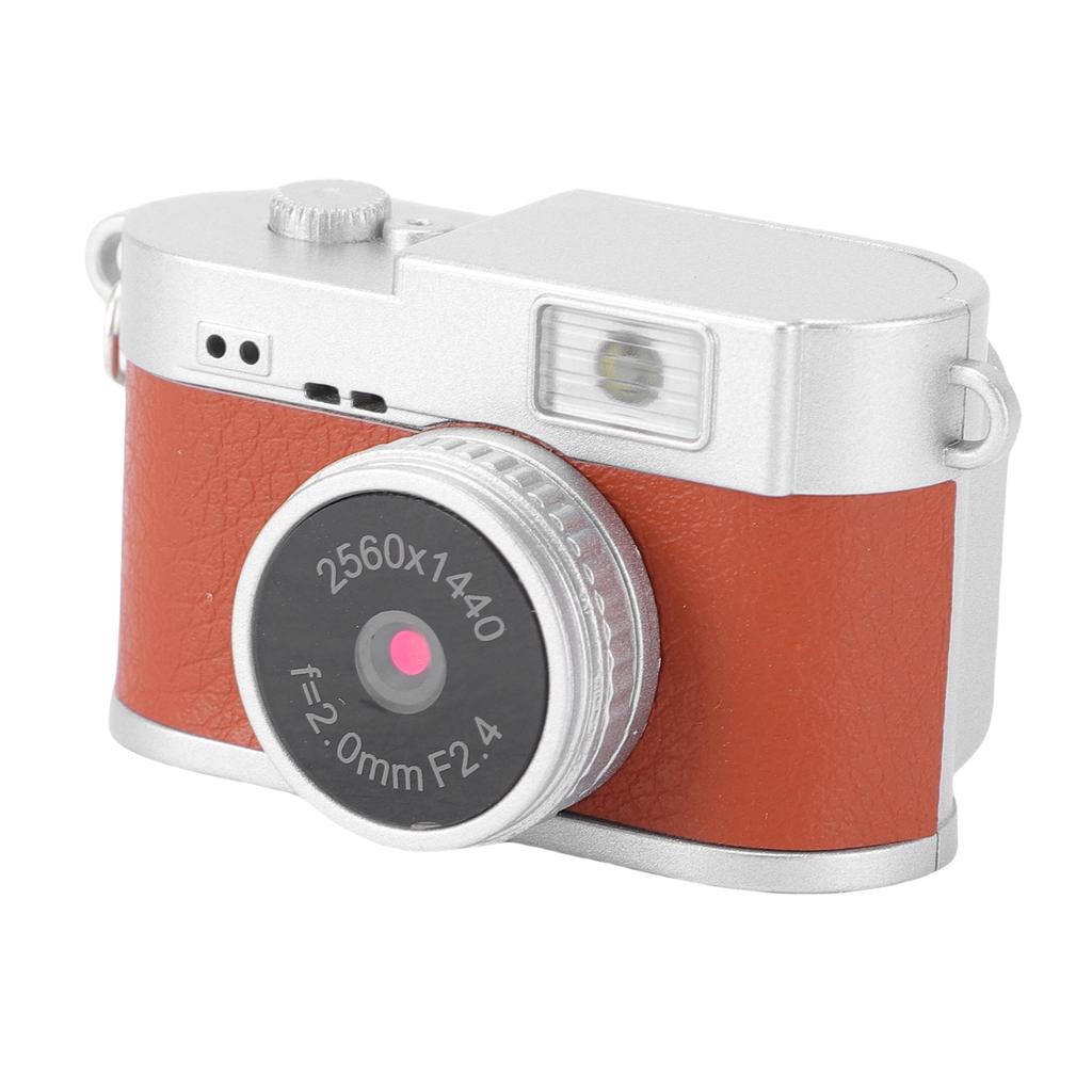Small Keychain Digital Camera 2K HD Retro Compact Portable Video Recorder Camera for Travel Study Recording