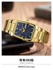 WWOOR 8837 Men's Quartz Square Waterproof Business Watch