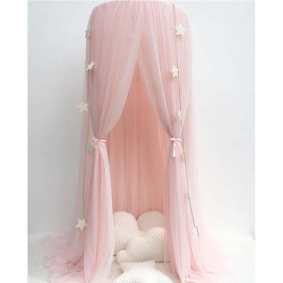 Tenda da Culla in Pizzo per Bambini Tenda a Cupola Rotonda Tenda Sospesa Zanzariera Decorazione Stanza Bambini