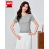 IEF 2026 Summer Korean Style Round Neck Short Sleeve Knitted Top
