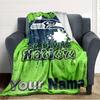 Name Custom Seattle Seahawks Logo Print Flannel Blanket High Quality Warm Comfortable Cover for All Seasons Perfect for Gifts Home Decor