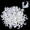 200Pcs White U-Shaped Clamp For Conduit Leak-Proof Water Pipe Securement Hose Brackets With 16/20/25Mm Inner Diameter