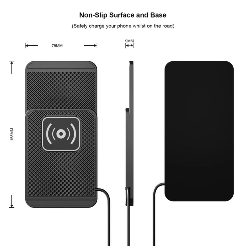 New 1M Long Wireless 2 In 1 Quick Charging Mat Home Car Mobile Adapter Stand Holder USB / TYPE-C Universal Car Wireless Charger