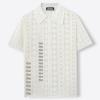Men's European & American Style Crochet Hollow Knit Short Sleeve Cardigan Polo Shirt SY0070