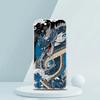 Für iPhone 15 16 14 13 12 mini 11 Pro Max XS X XR SE 7 8 Plus Silikon Klare Hülle Illusionäre Farbe Chinesischer Drache Handyhülle