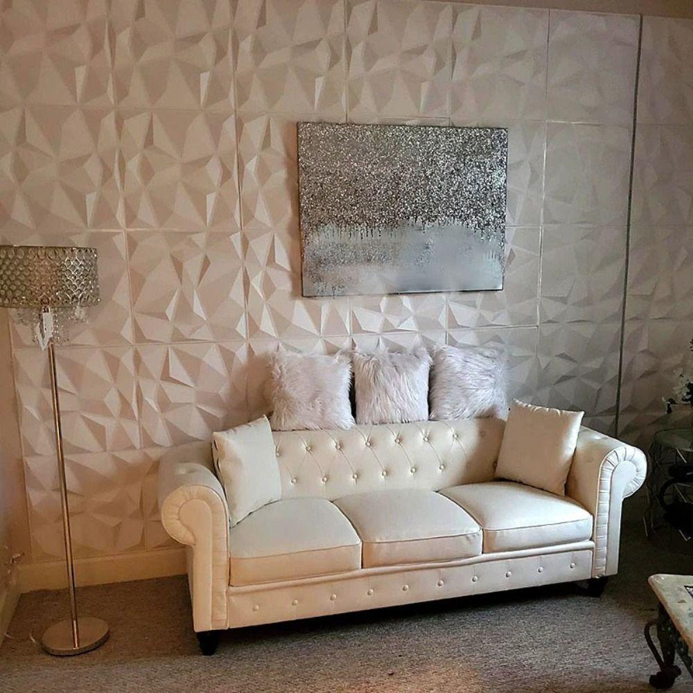 White 3D Wall Panel Foam Brick Background Wallpaper  Bathroom Ceiling