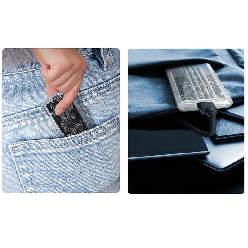 M.2 NVMe PCIe NGFF SATA Protokol Kılıfı Şeffaf USB Tip C 10Gbps PCI-E Şeffaf Harici Sabit Disk Kutusu Kılıfı Dizüstü Bilgisayar Telefon İçin