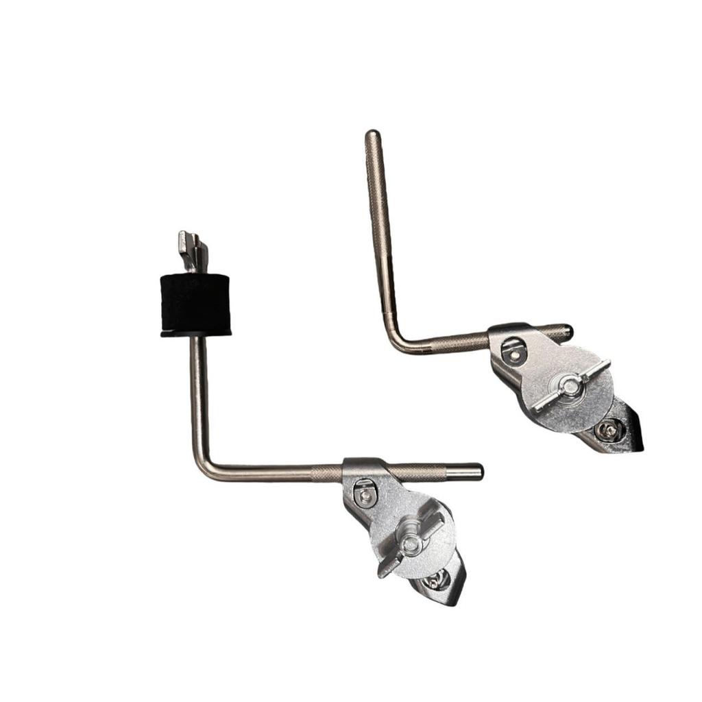 Dual Quick Lock Drum Rack and Cymbal Clamp with Multi-Function Cowbell Holder