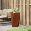 Rustic Planter Box 40 X 40 X 75 Cm Weatherproof Steel