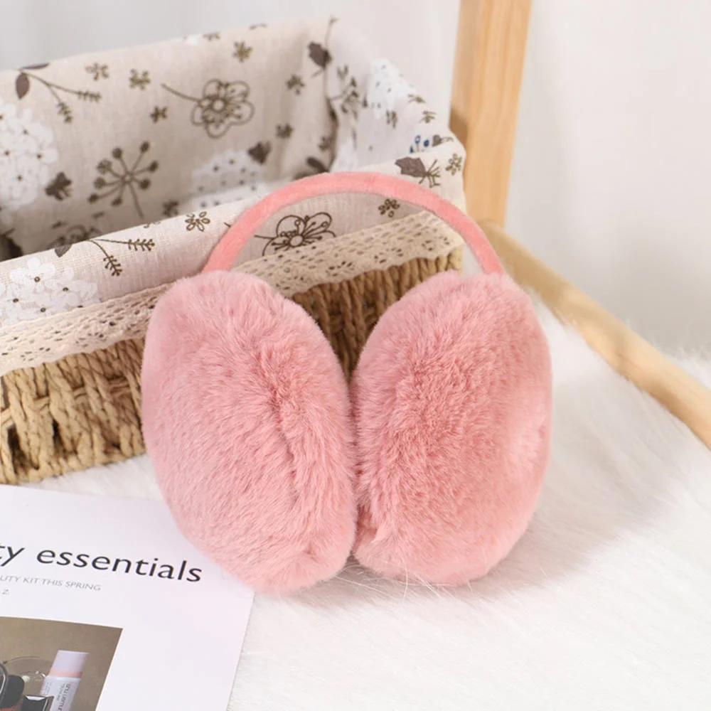 Winter Ohrenwärmer Flauschig Damen Herren Kunstfell Warme Ohrenschützer Mädchen Fuzzy Faltbar Kinder Kopfhörer Kaschmir Weich Wärmer Ohrklappe