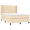 Maison Exclusive - Sommier à lattes de lit avec matelas Crème 140x200 cm Tissu