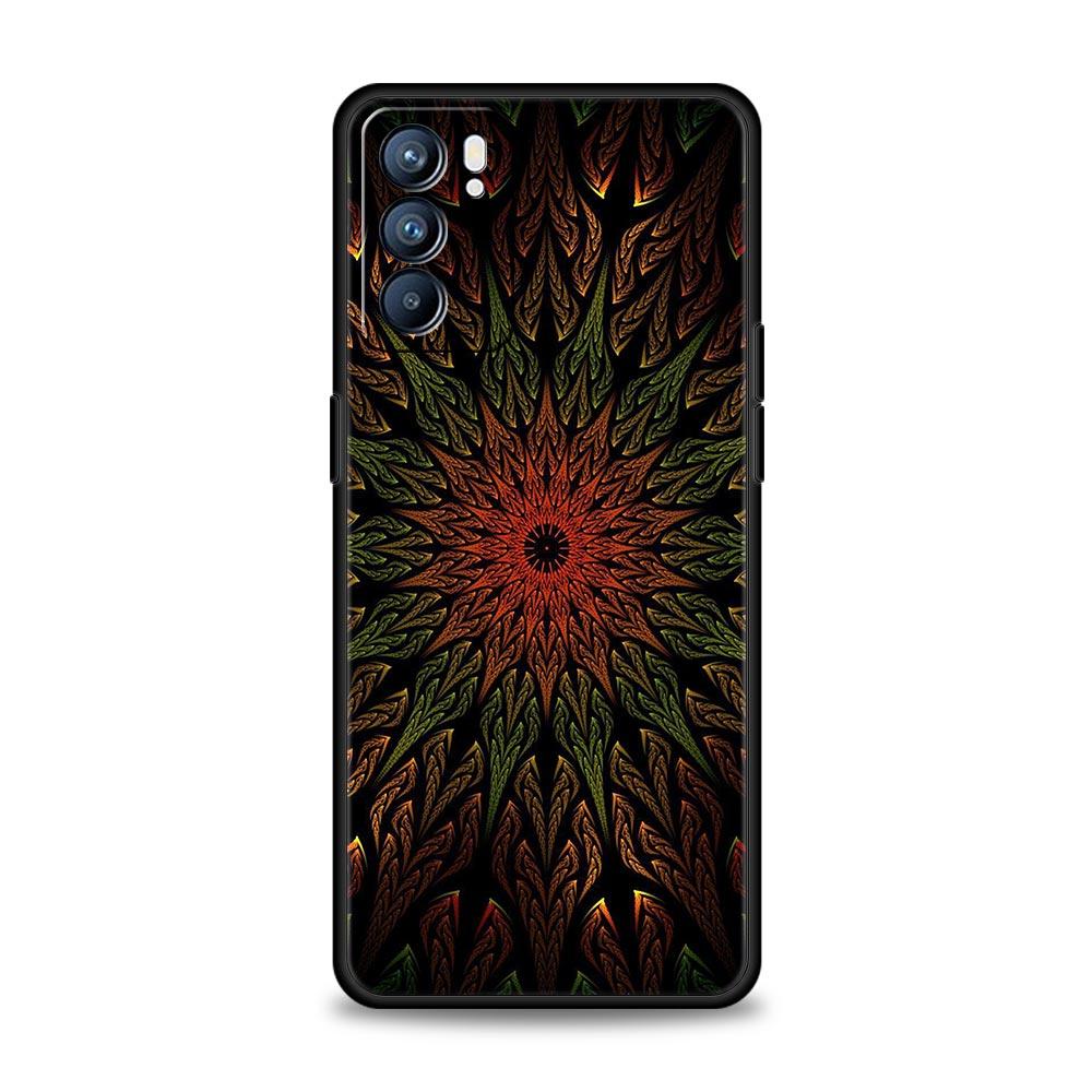 Retro Circular Totem Design Phone Case For Oppo A17 A31 A54 A57 A78 A79 A98 Find X5 X6 Reno 6 7 8 10 11 12 13 F Pro 5G Soft TPU