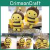 Cute Miniature Bee Plush Toy Charm In Yellow For Bags And Keys