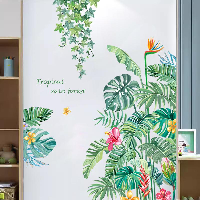 

Наклейки с растениями декоративные маленький узор настенная роспись 3D трехмерные обои самоклеящиеся обои наклейки для фона стены 60*90