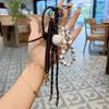 Bag Charm Beads Bag Pendant Handmade Woven Rope Backpack Decoration Keychains Girl's Car Key Ring