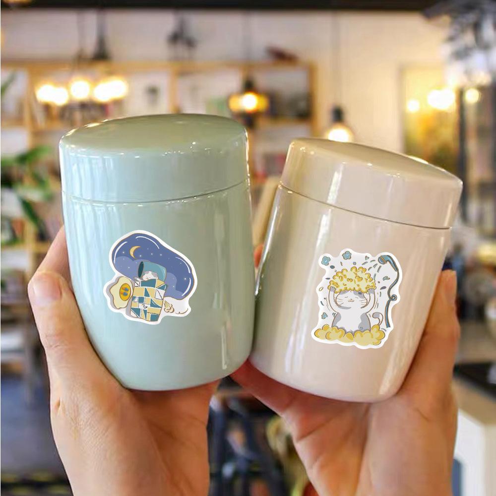 Designer Joint Brand Fat Cat Graffiti Sticker Trolley Box Water Cup Diary Waterproof DIY Sticker