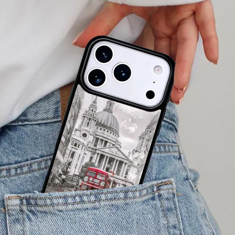 London Red Bus Big Ben Phone Case for iPhone 17ProMax 12 13 14 15 16e 17 Pro Max Plus Air Cover