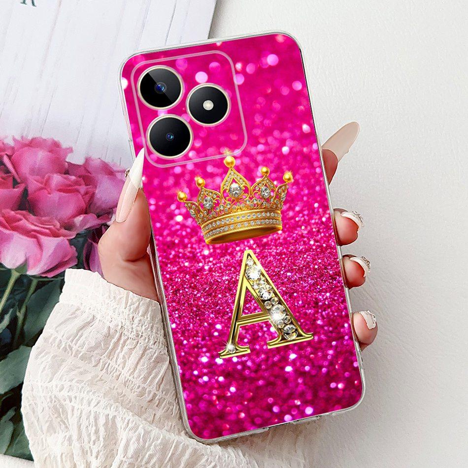 

For Realme Note 50 Fashion Letter Phone Case For Realme Note50 RMX3834 Soft Silicone TPU Cases Realme Note 50