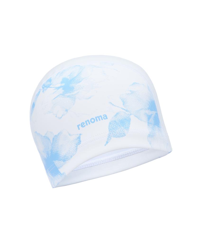 Lenomasuyeongbog Adult Flower Dot Graphic Pu Swim Cap White Ro-Rc2F711-Wh