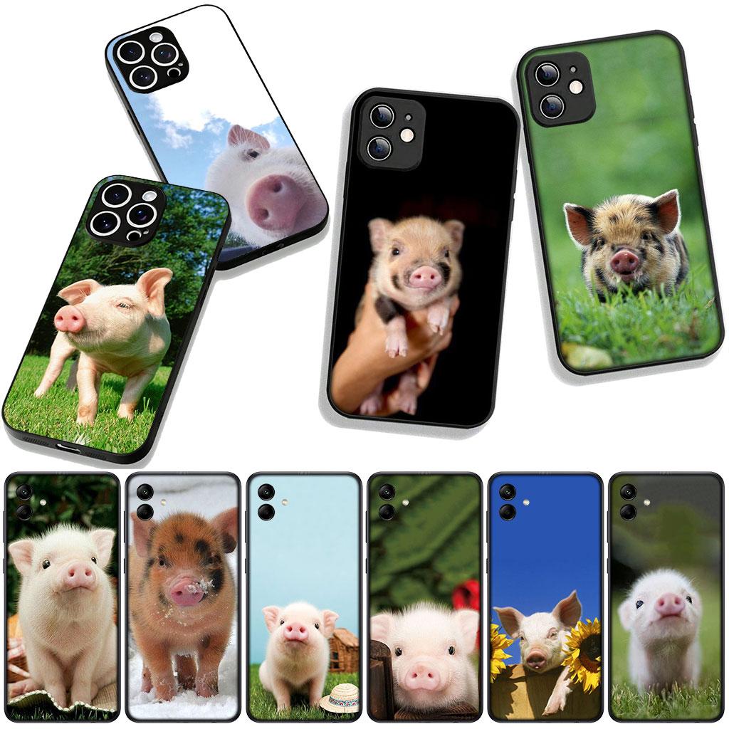 Cute Pig funny Phone Cover Case for Samsung Galaxy A36 A17 A26 A07 A35 A54 A53 A13 A33 A34 S8 S9 S20 S21 FE S10 Plus Casing