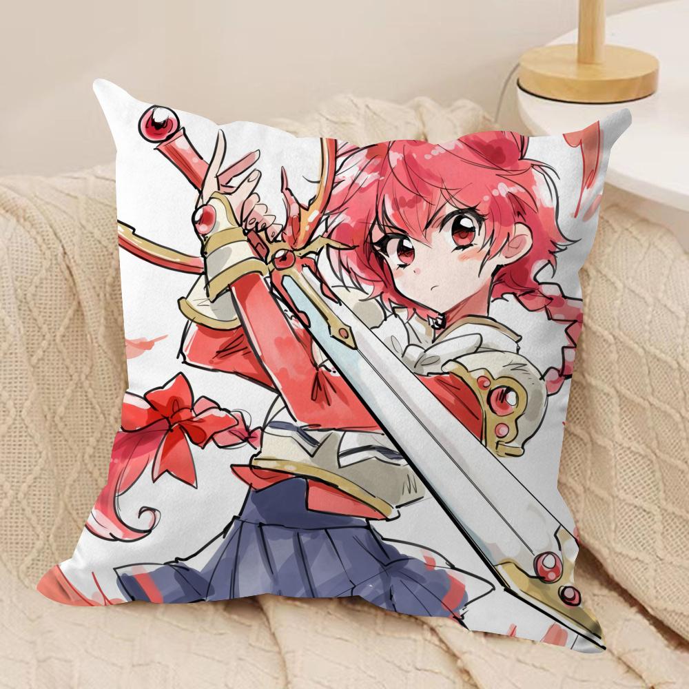 anime Mmagic knight rayearthS Cushion Cover Soft Plush Fabric DoubleSided Printed Cushion Covers for All Seasons Home Decor