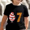 Cute Meme T-Shirt for Boys Girls Childrens Six Seven Funny Kids Y2k Tees Tops 67 Brainrot Print Round Neck Short Sleeve T Shirt