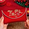 Spring Festival Brocade Red Envelope New Year Blessing Words New Year Money Bag  Lady Girls Women