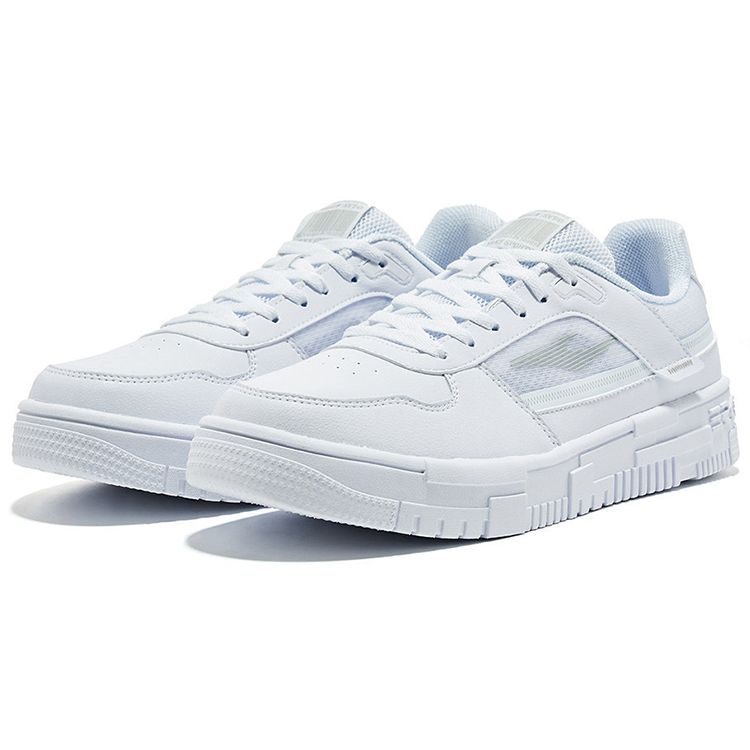 Hongxing Erke Trendy Thick Sole Casual Low Top Sneakers Men sneakers White Gray 11122201123-001