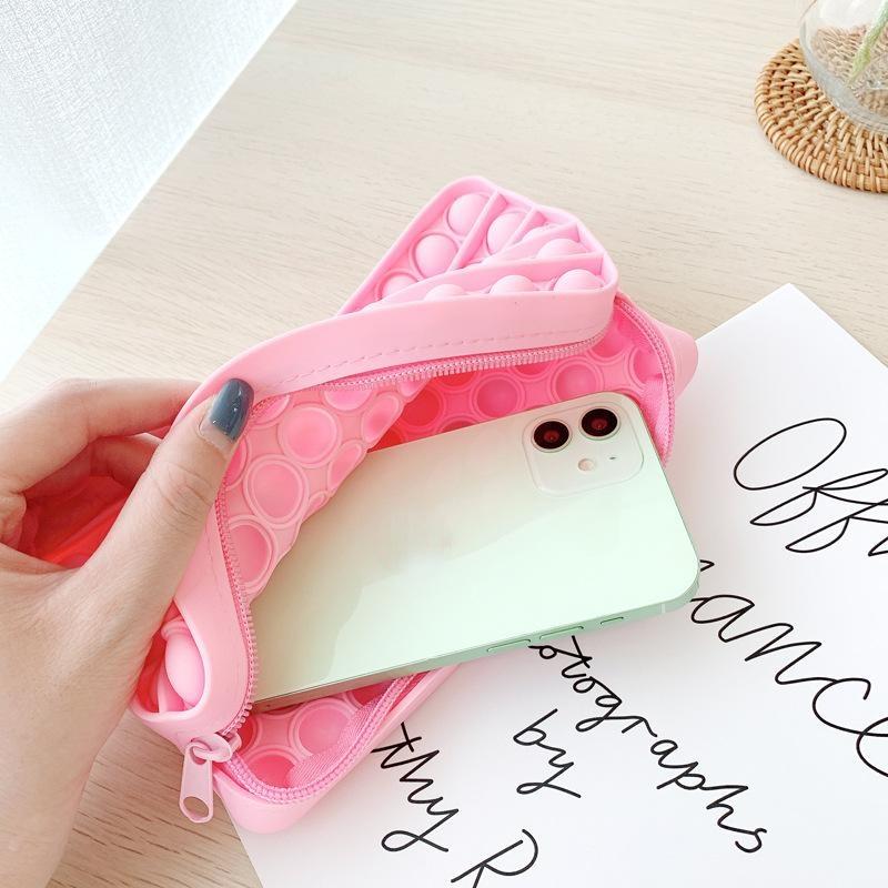 20cm Pencil Case Push Bubble Toy Pop Its Autism Squishy Stress Reliever Toys Learning Pencil Case Anti-stress Fidget Toys Gifts