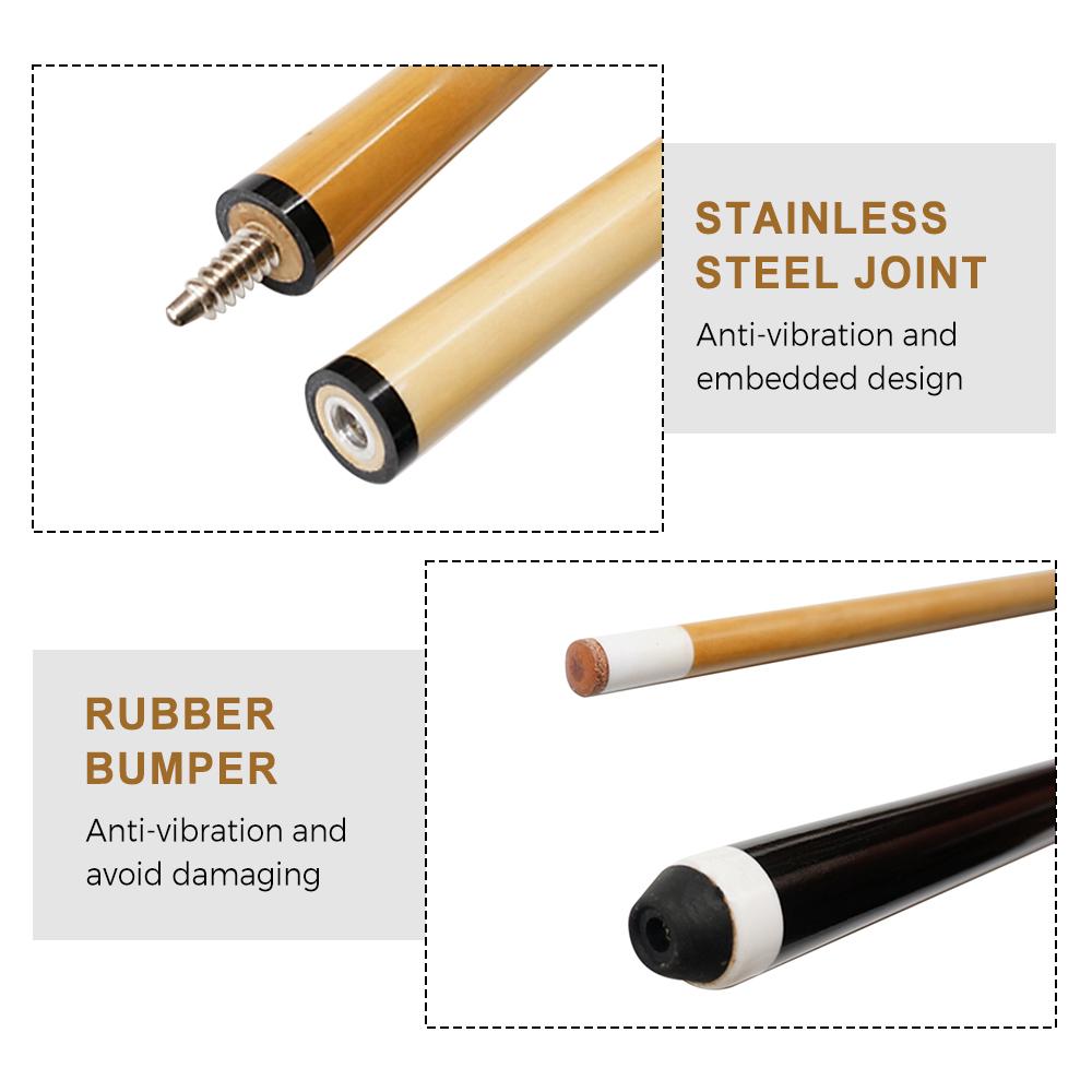 Billiards Cue Children"s/Adult"s Pool Stick Whitewood Rear Fork Design 1/2 Split Suitable for Home