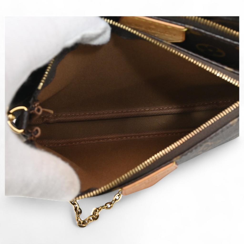 Auth LOUIS VUITTON Monogram Multi Pochette Accessoires Pouch Shoulder Bag PVC M44840 lv88179bf