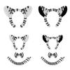 Ensemble d'accessoires de costume Zèbres 1/3 pièces Bandeau Oreilles de Zèbre, Nœud Papillon, Kit d'accessoires Queue pour Enfants Déguisement Cosplay Halloween