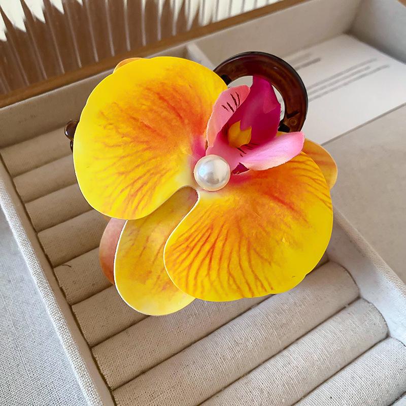 

Красная лилия-паук акриловая заколка для волос: Ретро китайский стиль аксессуар для волос