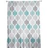 Turquoise Grey Geometric Moroccan Retro Tulle Curtain Voile Transparent for Bedroom Living Room Kitchen Sheer Window Curtains
