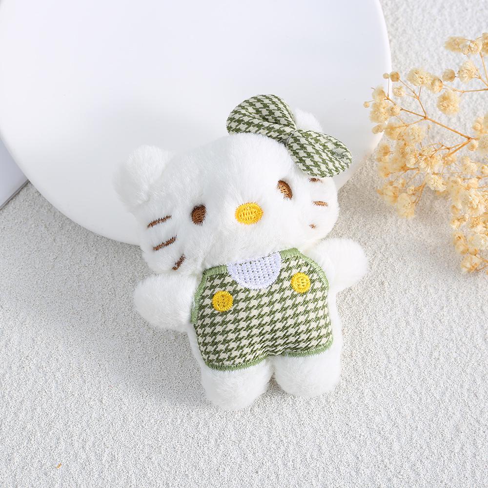 Cartoon Kitten Pendant: Cute Scarf Cat Plush Doll Keychain