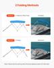 3 Bow Boat Bimini Tops 72"Lx(85"-90")W x 46"H Awning Canopy Pacific Blue