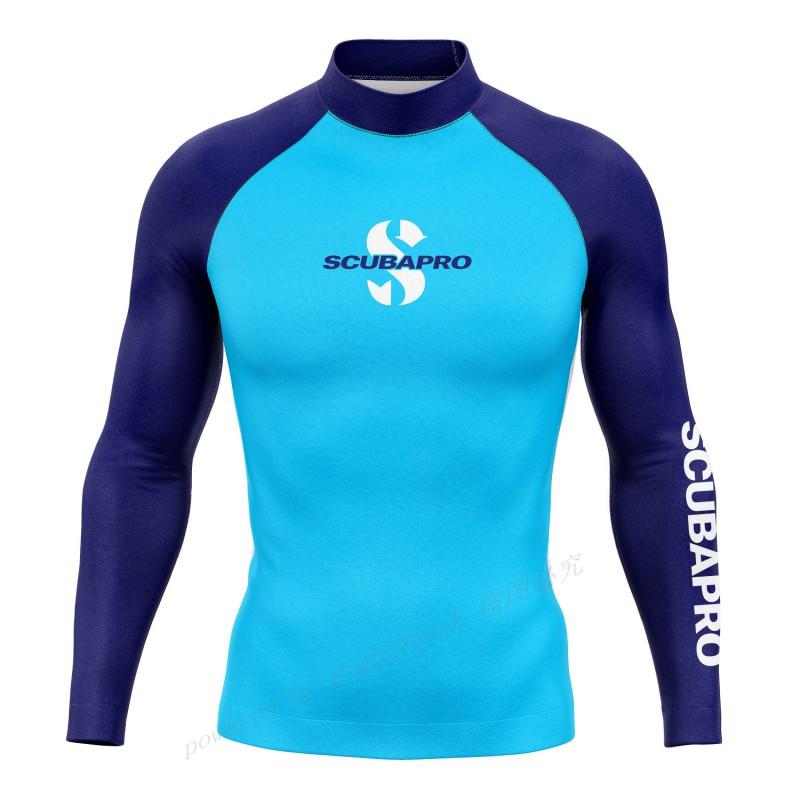 Mens Long Sleeve Rash Guard Quick Dry Compression Surfing Shirt Adult Swim Team Training Top