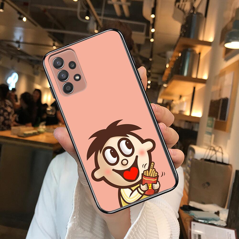 Kleiner Junge Handyhülle Hülle Für Samsung Galaxy A70 A50 A51 A71 A52 A40 A30 A31 A90 A20E 5G a20s Schwarze Hülle Kunst Zelle Abdeckung