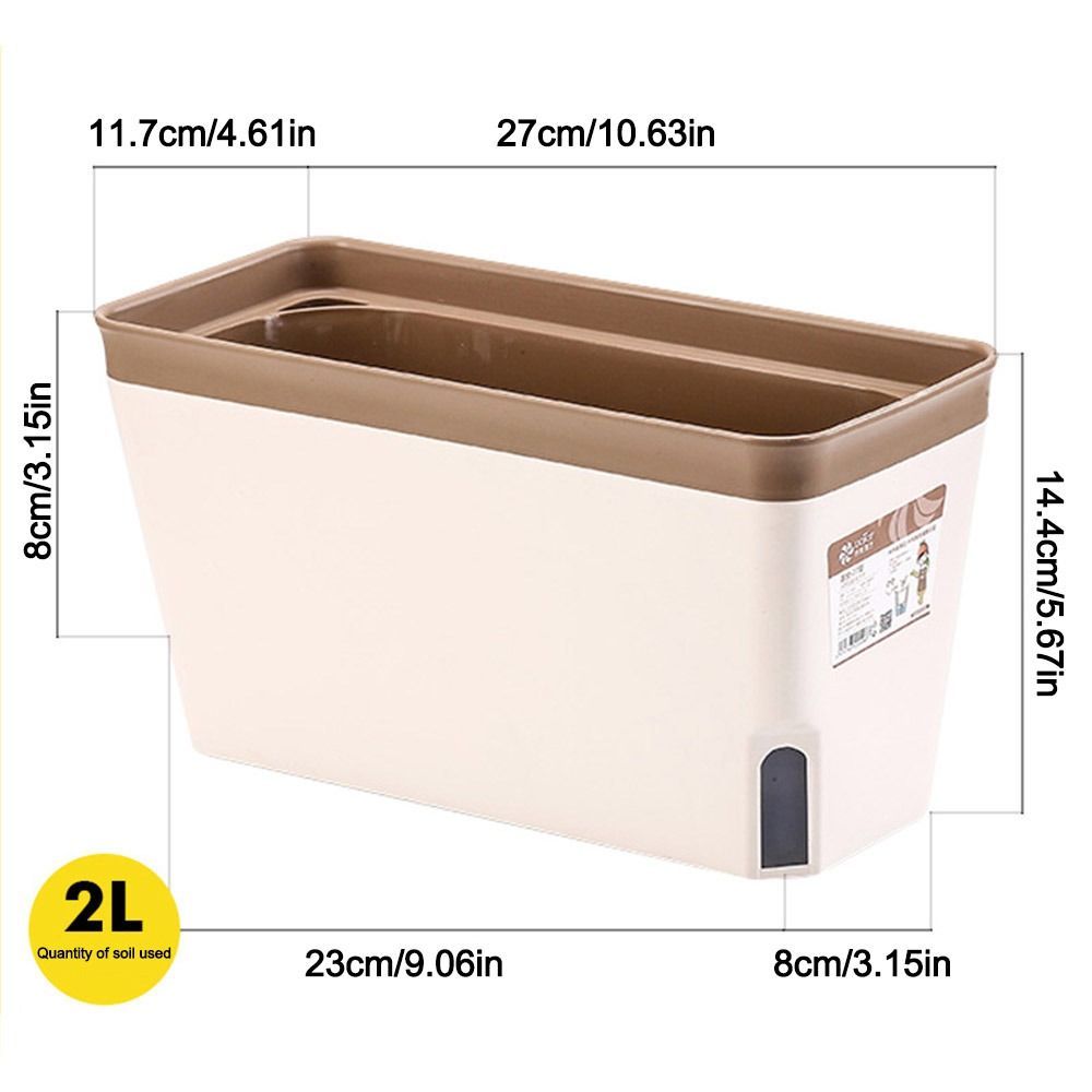 Indoor Flower Planter Box Vegetable Planting Pot Double Layer Self Watering Plant Pot