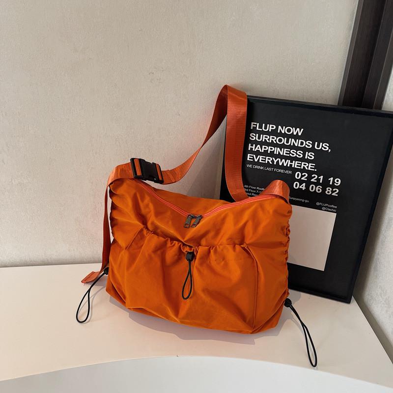 Nylon Casual Crossbody Bag For Women With Drawstring Closure For Daily Use