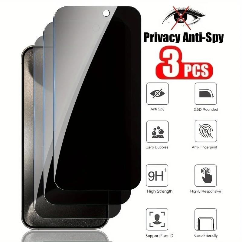 

3 шт. Защитная пленка для экрана с защитой от шпионажа для IPhone 16 12 13 14 15 Pro Max Mini Антишпионское стекло для IPhone 16e 11 XR X XS MAX 7 8 Plus iPhone 14 чистый