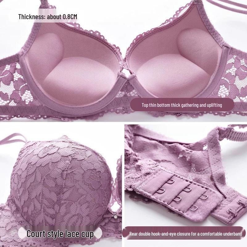 European & American Lace Bra: Enhances Bust, Gathers Side Fat, Prevents Sagging - Sexy & Supportive.