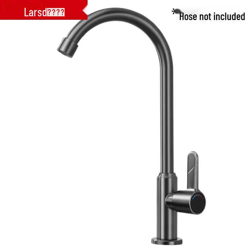Larsd Stainless Steel Gooseneck Cold Water Kitchen Faucet
