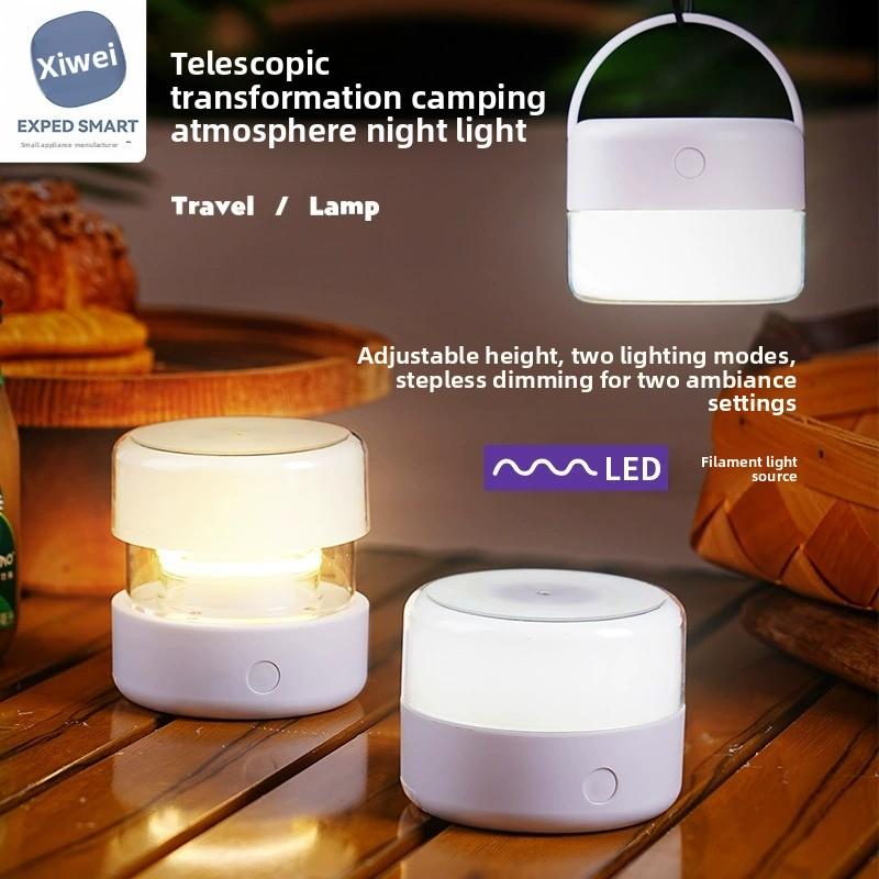 Luz de camping LED plegable portátil, lámpara colgante multifuncional para exteriores y tienda