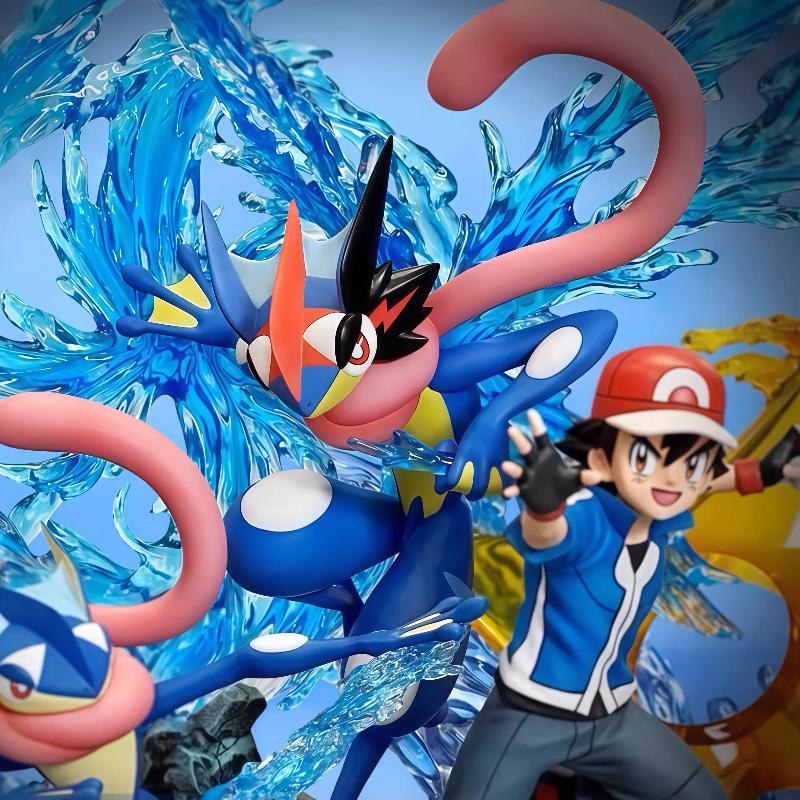 30cm Egg Studio Pokemon Ash Greninja Family Gk Action Figure Water Effect Scene Collectible Model Gift For Fans