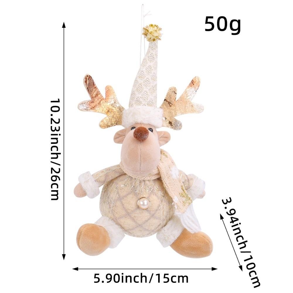 Snowman Christmas Tree Pendant Santa Claus Xmas Hanging Doll Plush Elk Ornament  Christmas Party