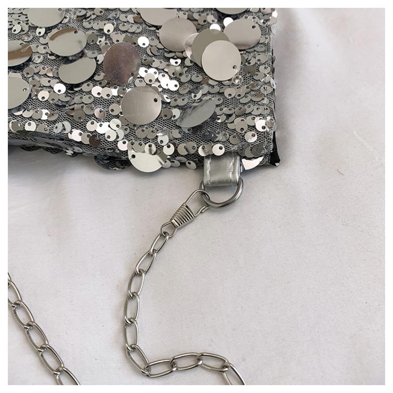 New Portable Sequined Shoulder Bag Large Capacity Multifunctional Phone Purse Chain Crossbody Bag Women